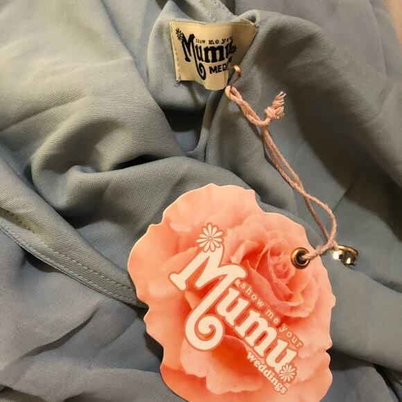 NWT Show Me Your Mumu Kendall steel blue maxi dress Medium - Picture 6 of 8